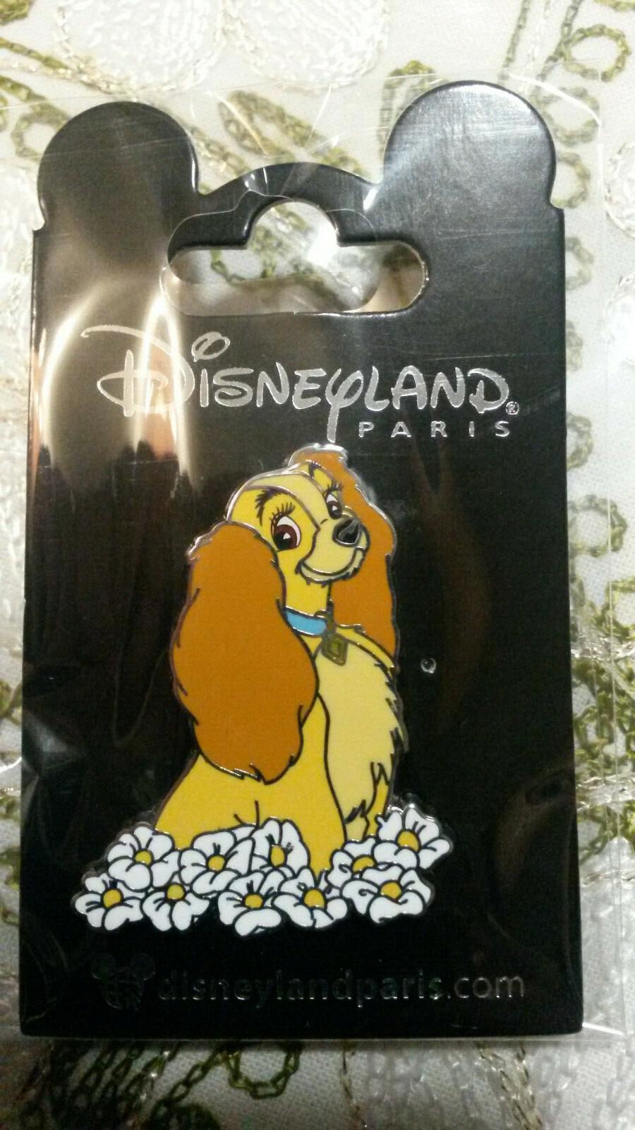 New Lady (Tramp) laying on Flower Series Disney Paris Dlrp Dlp 2019 February Pin