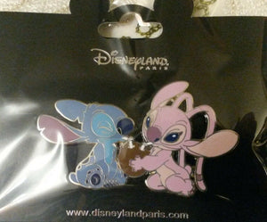 リロ＆スティッチ＆エンジェル ココナッツドリンク ディズニーランド・パリ DLP 2017年10月 ピンバッジ