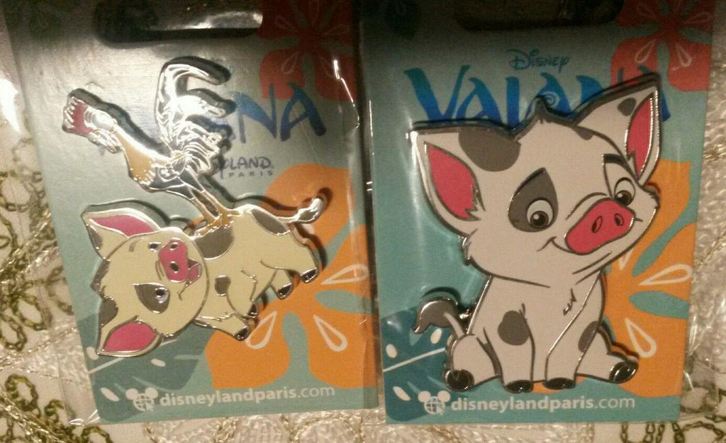 New Pua 2019 and Pua and Hei Hei 2016 Vaiana Disney Land Paris Dlp 2 Pins