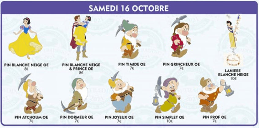 New Sneezy Dwarf Snow White set Dlp Dlrp Disney Land Paris October 2021 Pin