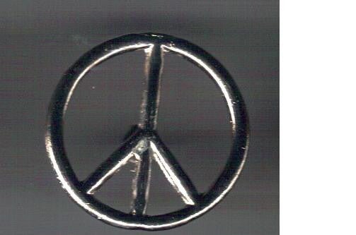 Peace And Love Silver Colour Pin