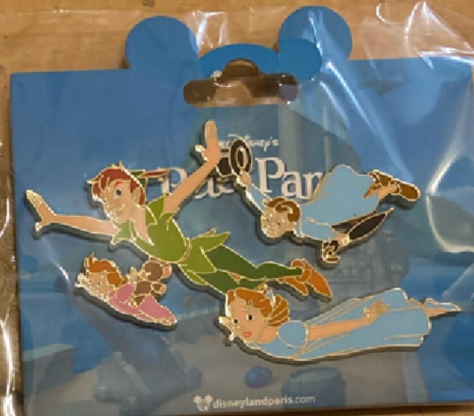 Peter Pan Wendy Lost Boys Pan as Hook Disney Land Paris Dlp 2022 4 Pins set