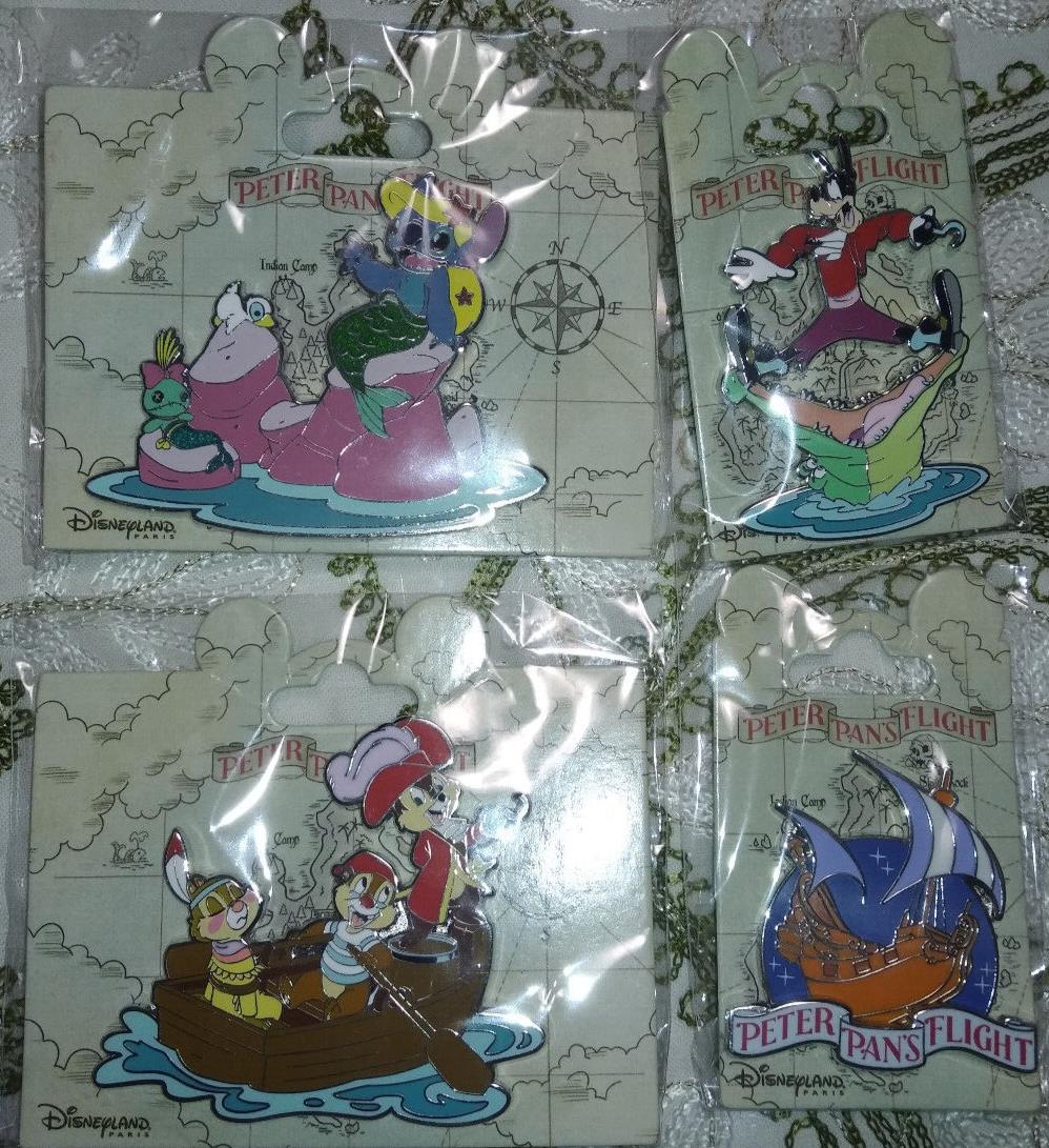 Peter Pan's Flight Attraction Disney Land Paris DLP Nov 2022 4 Pins Set