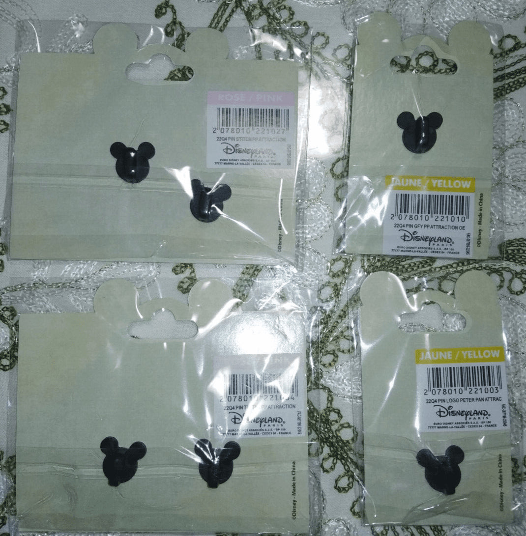 Peter Pan's Flight Attraction Disney Land Paris DLP Nov 2022 4 Pins Set