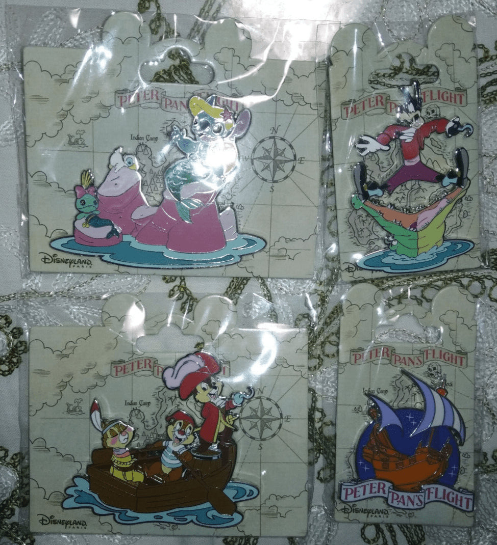 Peter Pan's Flight Attraction Disney Land Paris DLP Nov 2022 4 Pins Set