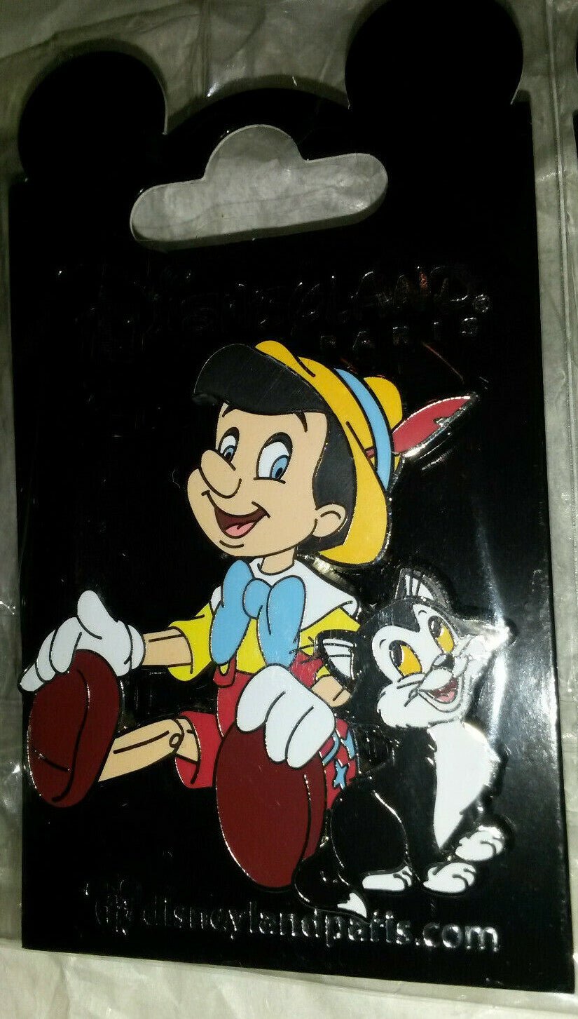 Pinocchio sitting with Figaro posing August 2020 Disney Land Paris Dlp Dlrp Pin