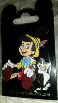 Pinocchio sitting with Figaro posing August 2020 Disney Land Paris Dlp Dlrp Pin