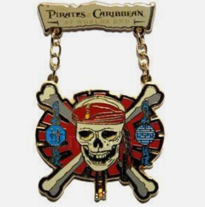 Pirates of the Caribbean At World's End Skull Logo Disney Paris Dlrp dangle pin