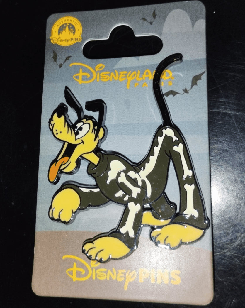 Pluto in a Skeleton Costume Halloween Disney Land Paris DLP Sep 2025 Pin