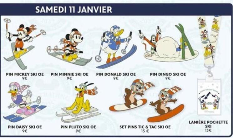 Pluto - Riding on a Sledge Winter Ski Set Disney Land Paris Dlp Feb 2025 Pin