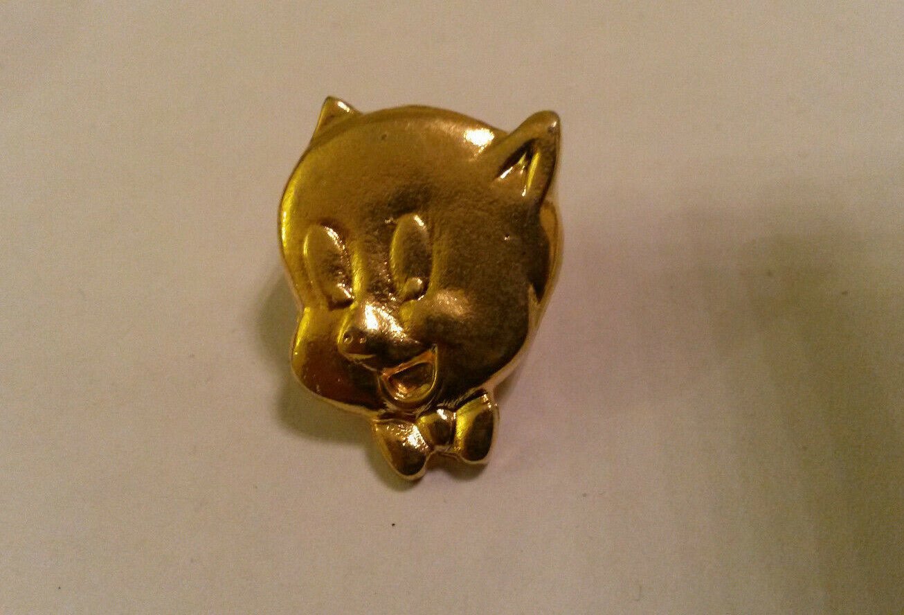 PORKY PIG Head 3D gold colour en relief PIN PIN'S