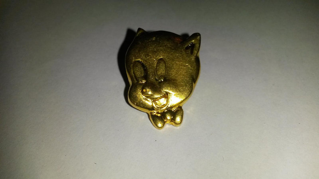 PORKY PIG Head 3D gold colour en relief PIN PIN'S