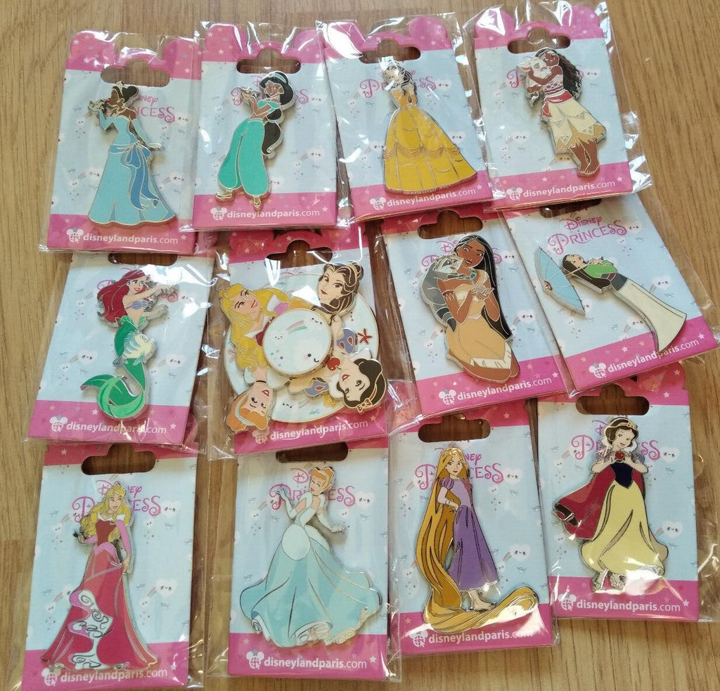 Princesses 12 pins Set Disney L Paris Dlp 2022 Moana Pocahontas Belle Spinner