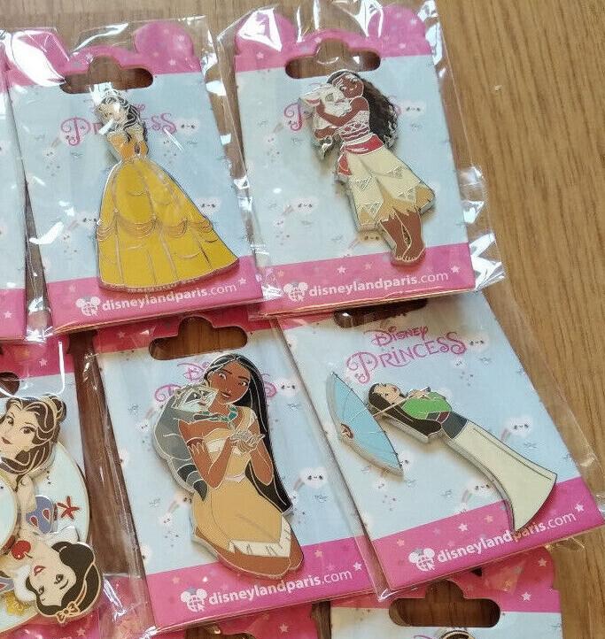 Princesses 12 pins Set Disney L Paris Dlp 2022 Moana Pocahontas Belle Spinner