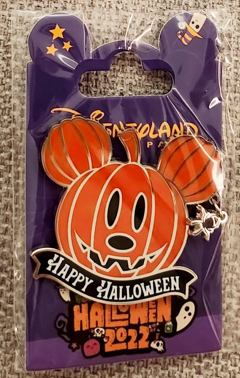 Pumpkin Happy Halloween Series Disney Paris DLRP DLP Sept 2022 Spider Dangle Pin