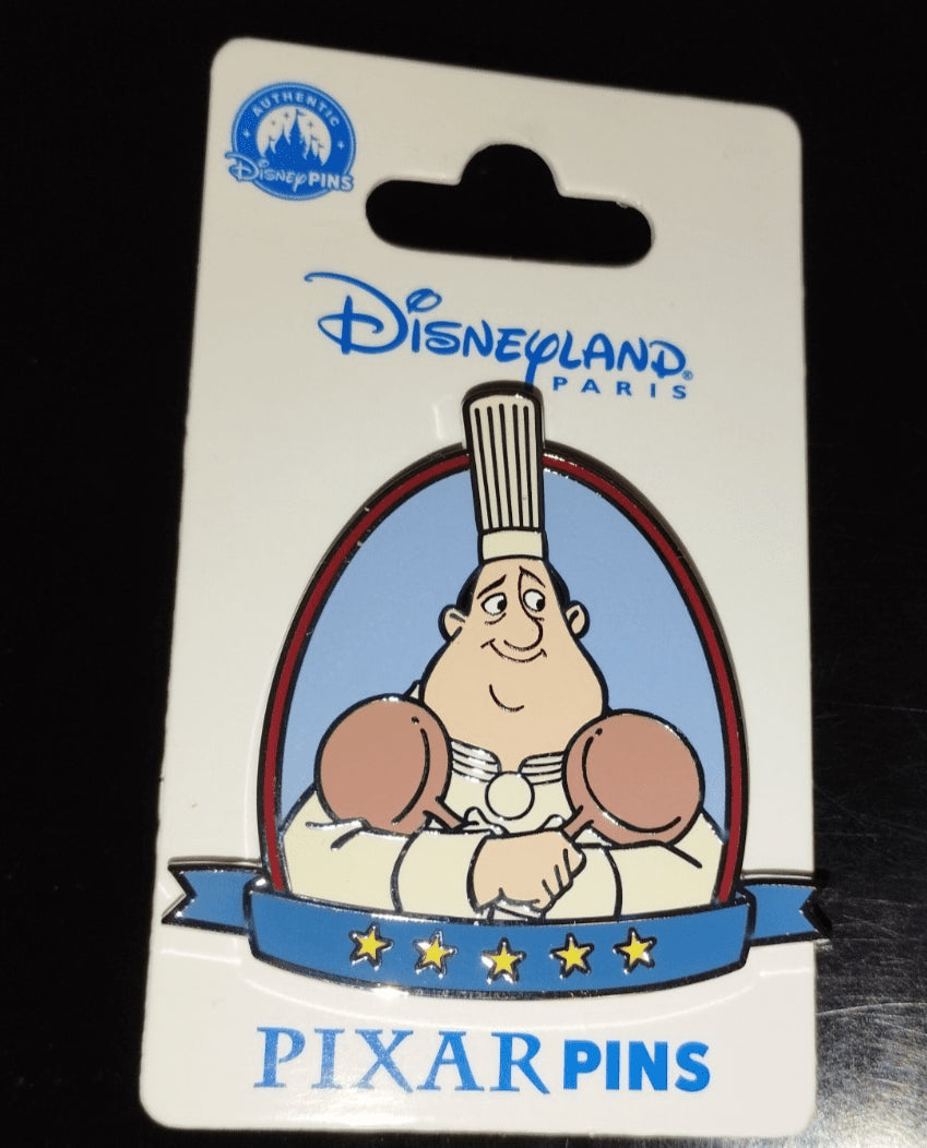 Ratatouille Gusteau Remy Sign Place de Disney Land Paris Dlp July 2025 3 Pin Set