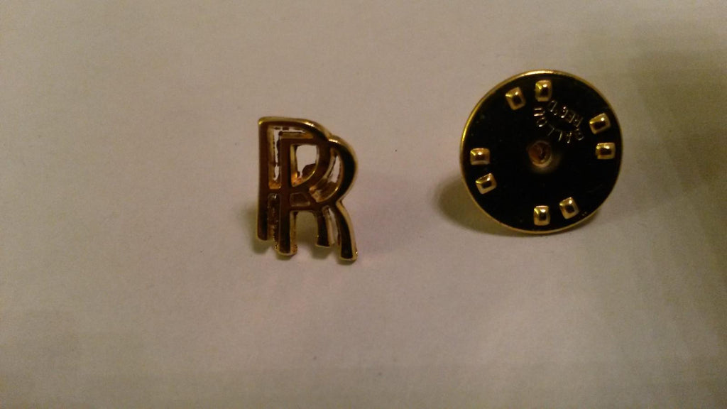 Rolls Royce RR Logo gold colour car Pin Pin's