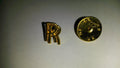 Rolls Royce RR Logo gold colour car Pin Pin's
