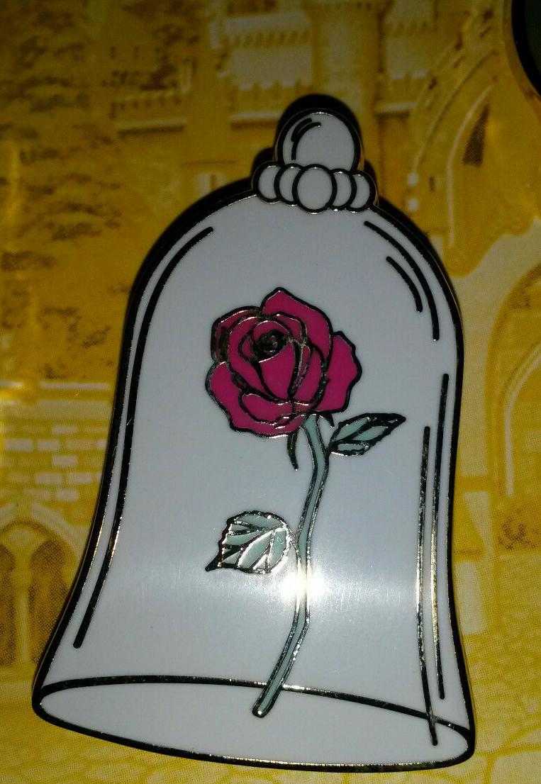Rose in Bell Jar Only Beauty and the Beast Set Disney Land Paris Dlrp Dlp Pin