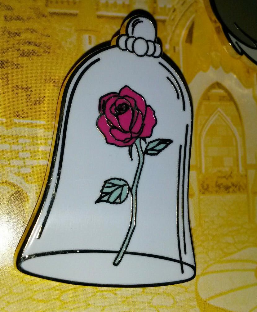 Rose in Bell Jar Only Beauty and the Beast Set Disney Land Paris Dlrp Dlp Pin