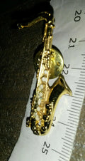 Saxophone Gold colour Music Pin