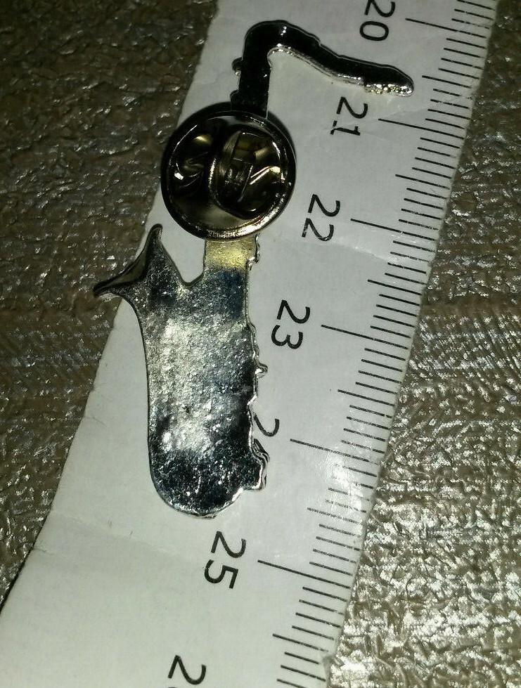 Saxophone Silver colour Music Pin