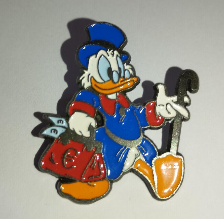 Scrooge McDuck with money bag and cane Picsou European Disney Pin