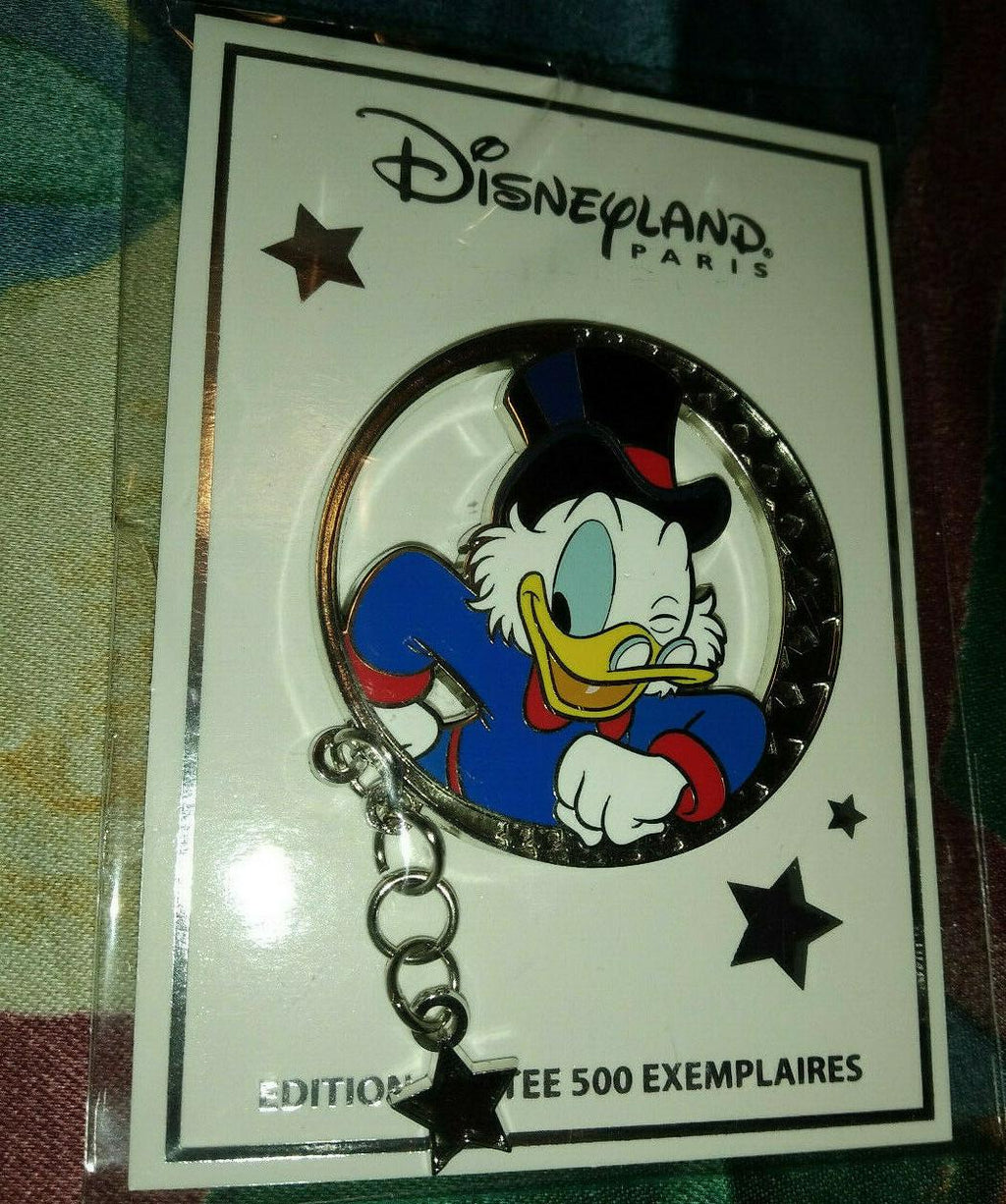 Scrooge with Stars Disney Land Paris LE 500 Dlrp Dlp March 2022 Round Dangle Pin