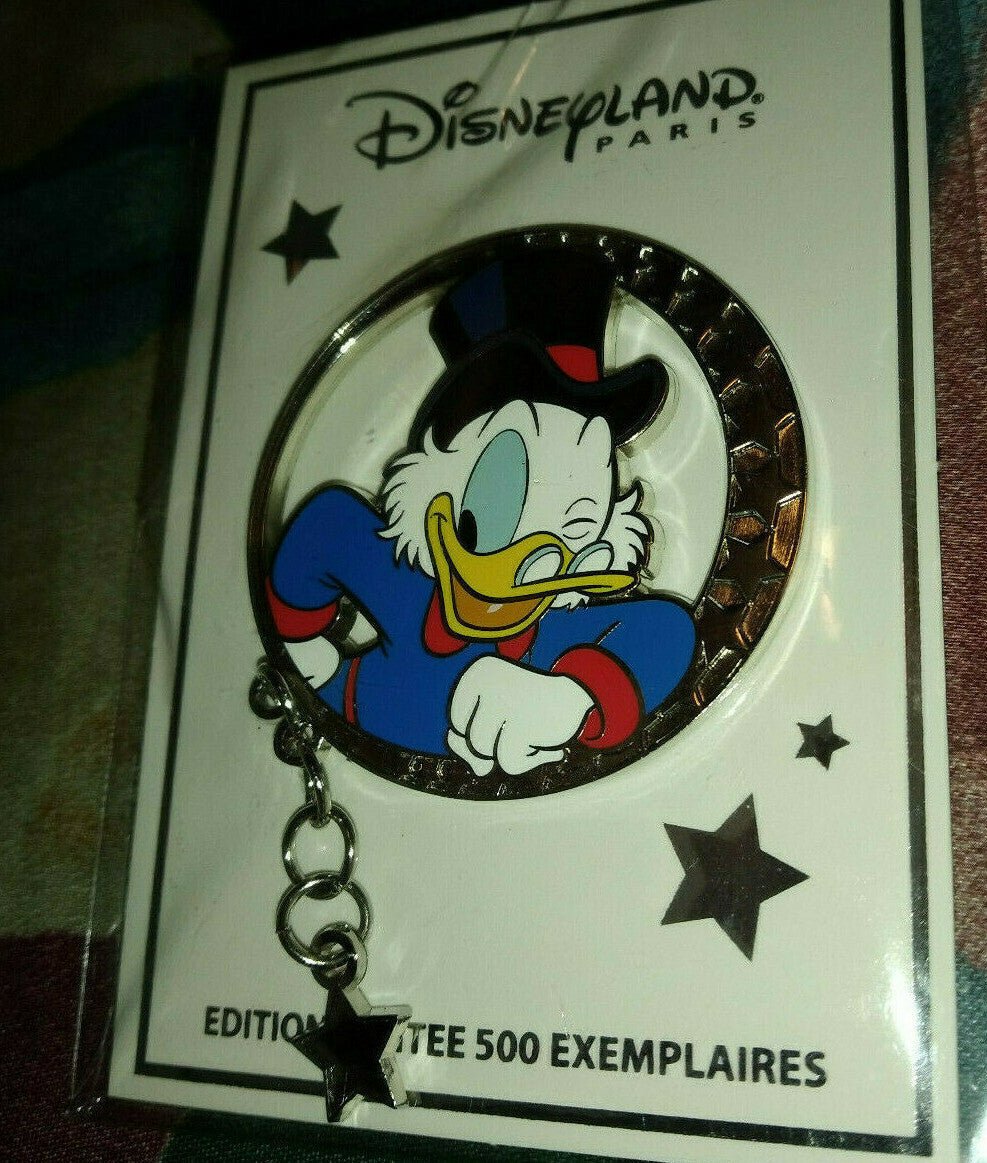 Scrooge with Stars Disney Land Paris LE 500 Dlrp Dlp March 2022 Round Dangle Pin