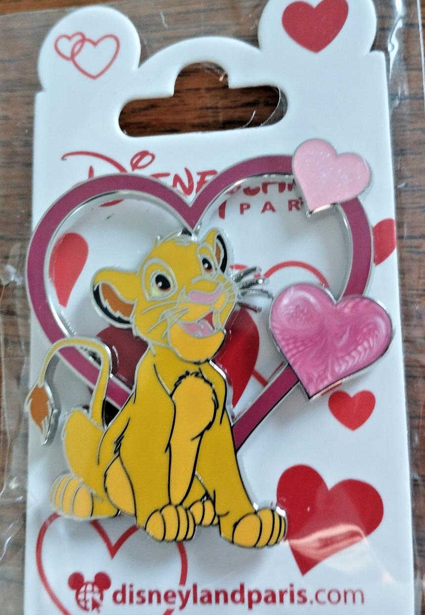 Simba Lion Heart Valentine Series Disney Land Paris Dlp Dlrp 2023 Glitter Pin