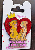 Simba & Nala in Heart Valentine Disney Paris Dlrp Dlp Fev 2024 Glitter Pin