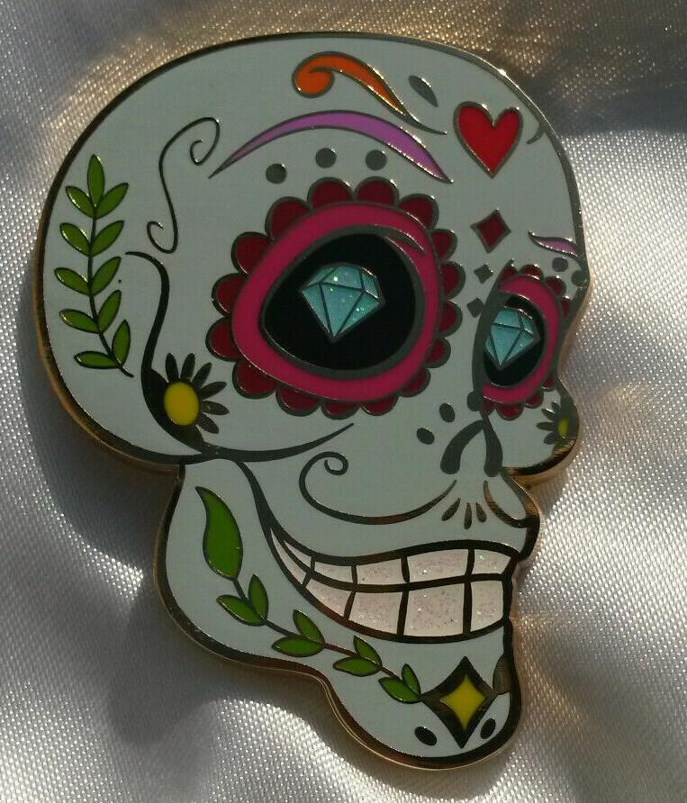 Skull Coco style Dia de Los Muertos Halloween fairy - tale - pins LE 100 Pin