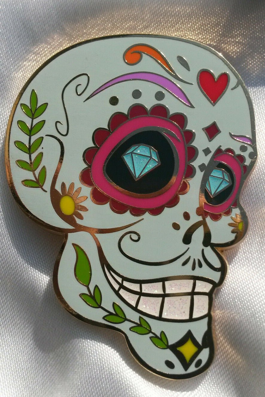 Skull Coco style Dia de Los Muertos Halloween fairy - tale - pins LE 100 Pin