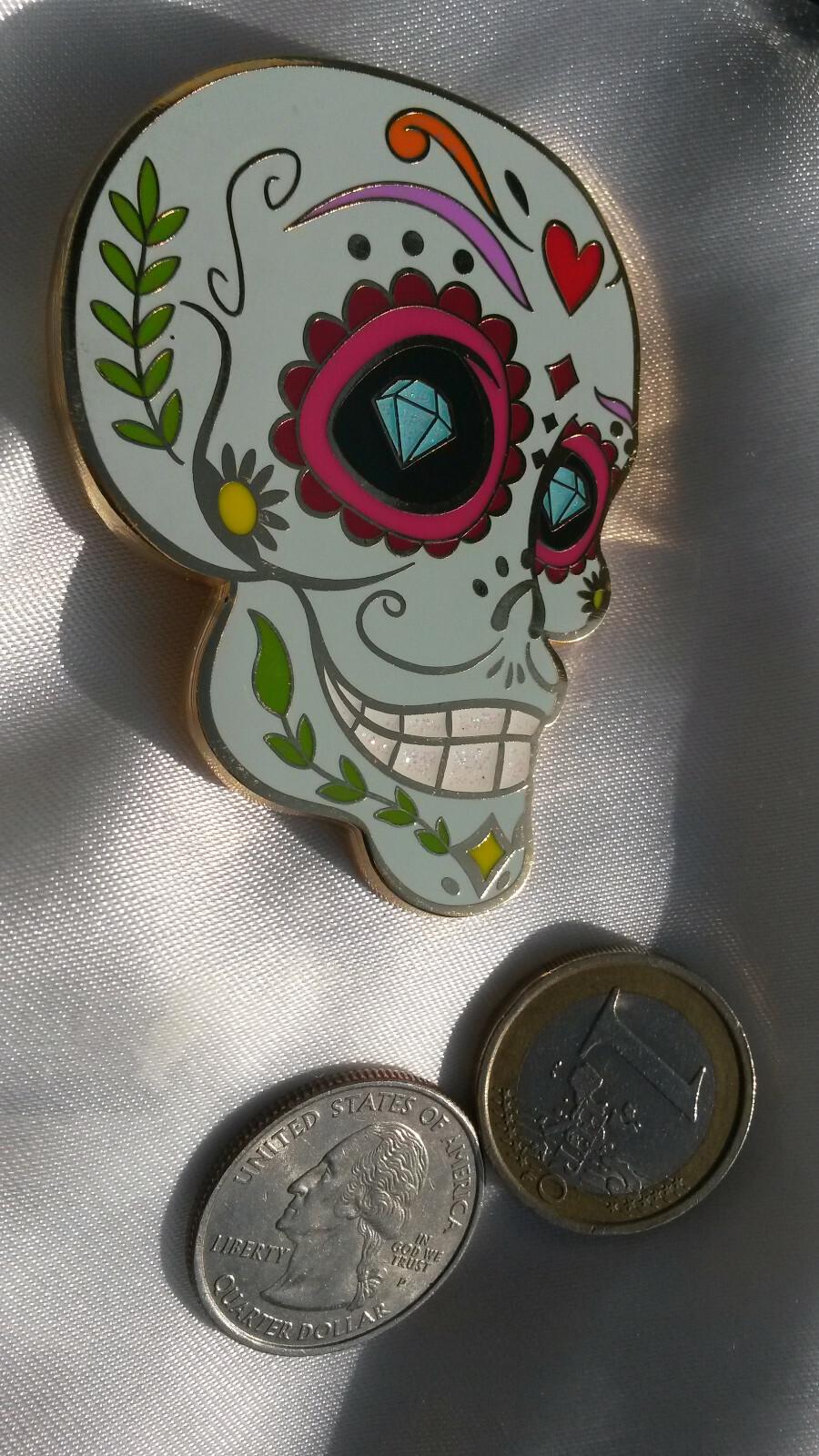 Skull Coco style Dia de Los Muertos Halloween fairy - tale - pins LE 100 Pin