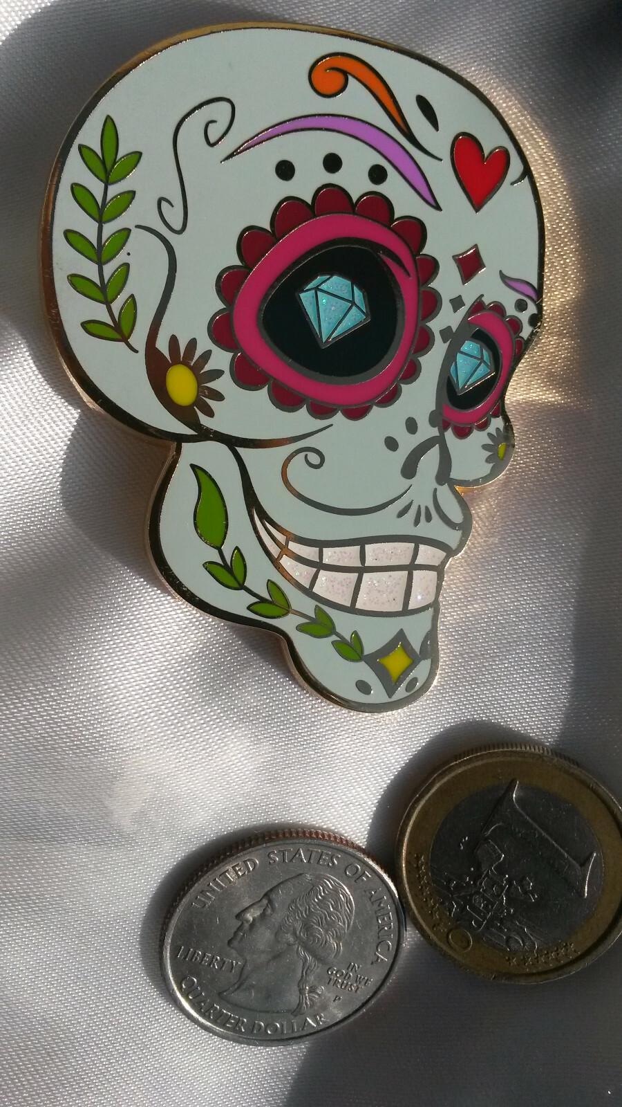 Skull Coco style Dia de Los Muertos Halloween fairy - tale - pins LE 100 Pin