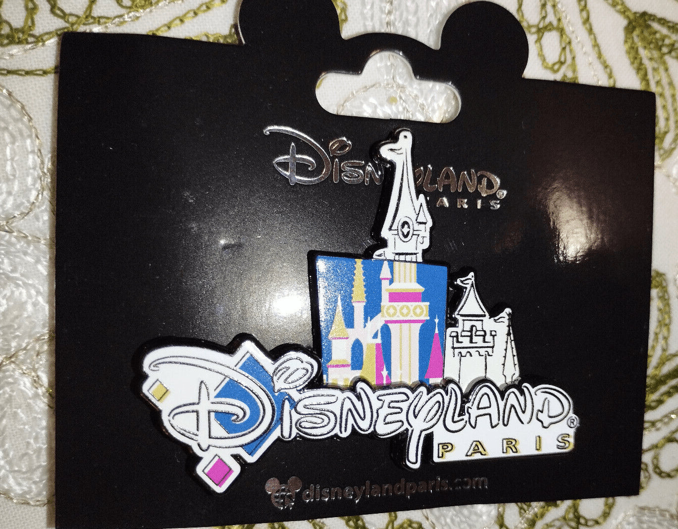 Sleeping Beauty Castle - Pink and Blue - Logo Disney Paris Dlrp Dlp Nov 2024 Pin