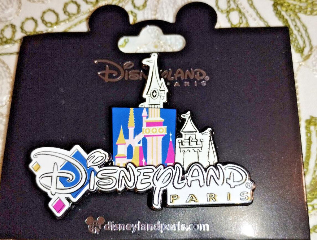 Sleeping Beauty Castle - Pink and Blue - Logo Disney Paris Dlrp Dlp Nov 2024 Pin