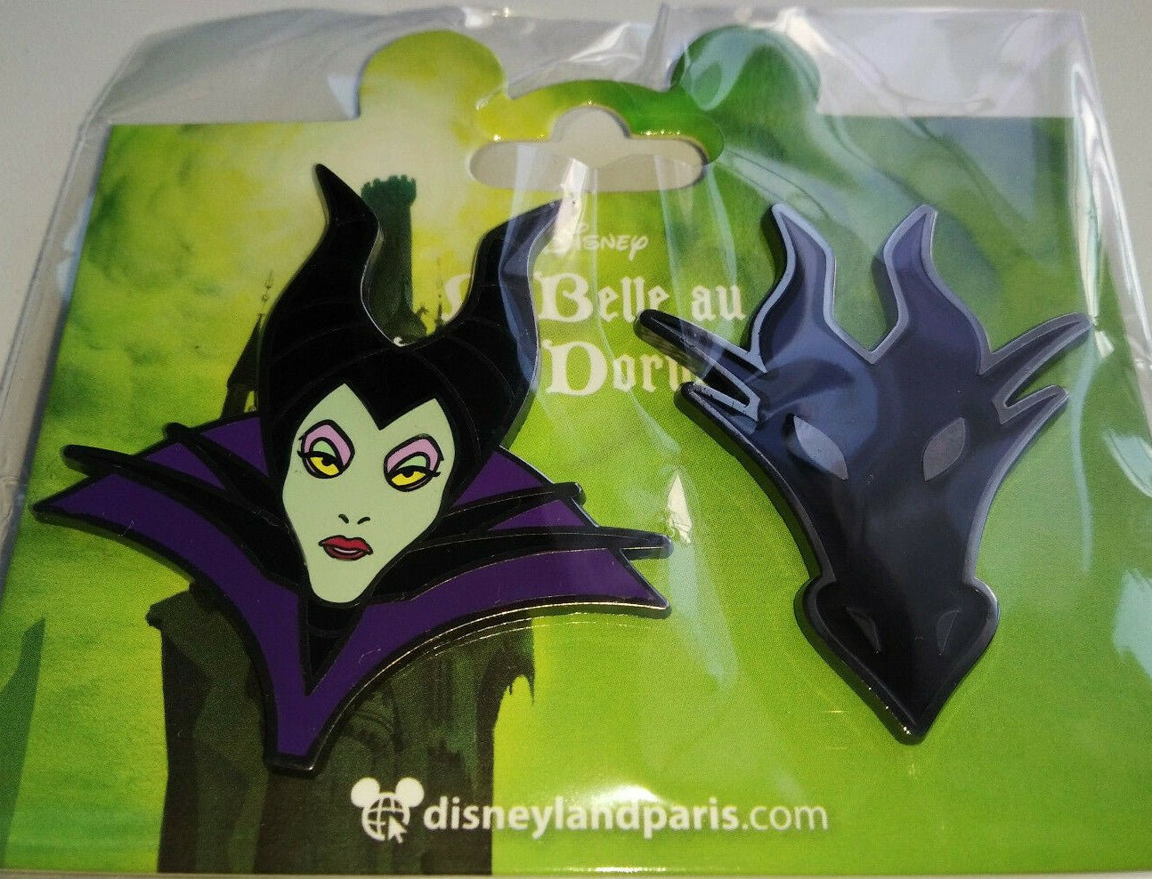 Sleeping Beauty Maleficent and Dragon Dlp Dlrp Disney Land Paris Feb 2022 Pin