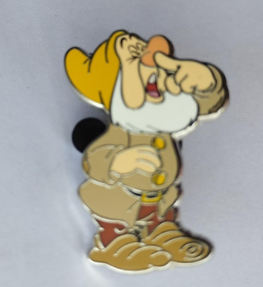 Sneezy Holding his Nose Cast Lanyard series Disney Land Paris Dlp May 2025 Pin