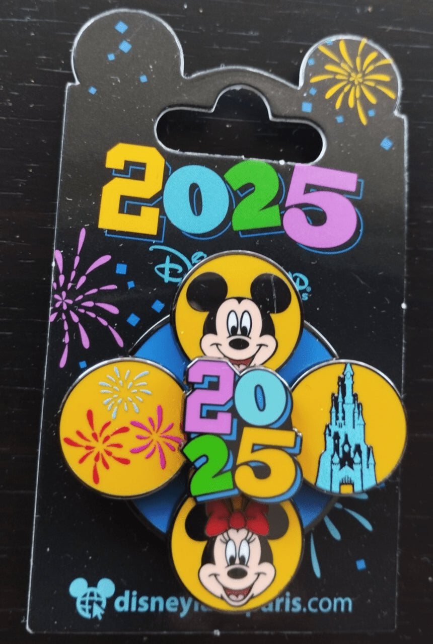 Spinner Mickey Minnie Castle Disney Land Paris Dlp January 2025 Celebration Pin