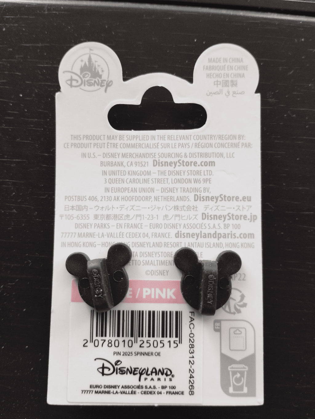 Spinner Mickey Minnie Castle Disney Land Paris Dlp January 2025 Celebration Pin