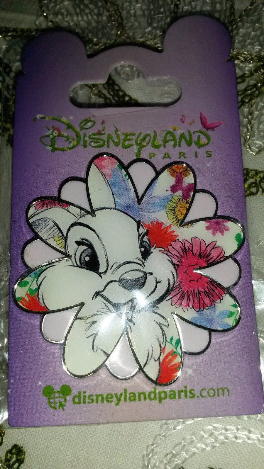 Spring Thumper in flower shape pin (Bambi) Disney Land Paris Dlrp Dlp 2015 pin