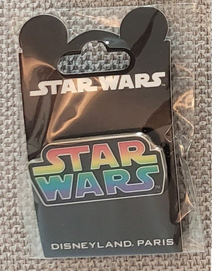 スターウォーズ ロゴ レインボーカラー ディズニーランドパリ DLP 2022 ピン