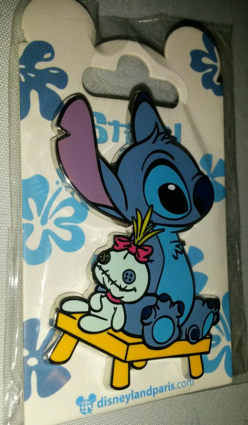 Stitch and Scrump sitting on a bench Disney Land Paris Dlrp Dlp 2021 August Pin