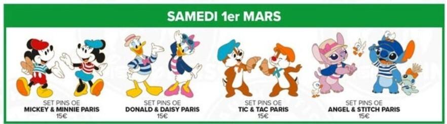 Stitch Angel Scrump Ducklings Set de Paris Disney Paris Dlp March 2025 3 Pins
