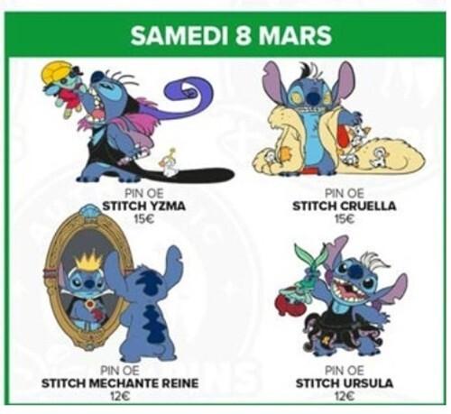 Stitch as Cruella de Vil Duck Dalmatians Disney L Paris DLP March 2025 Jumbo Pin