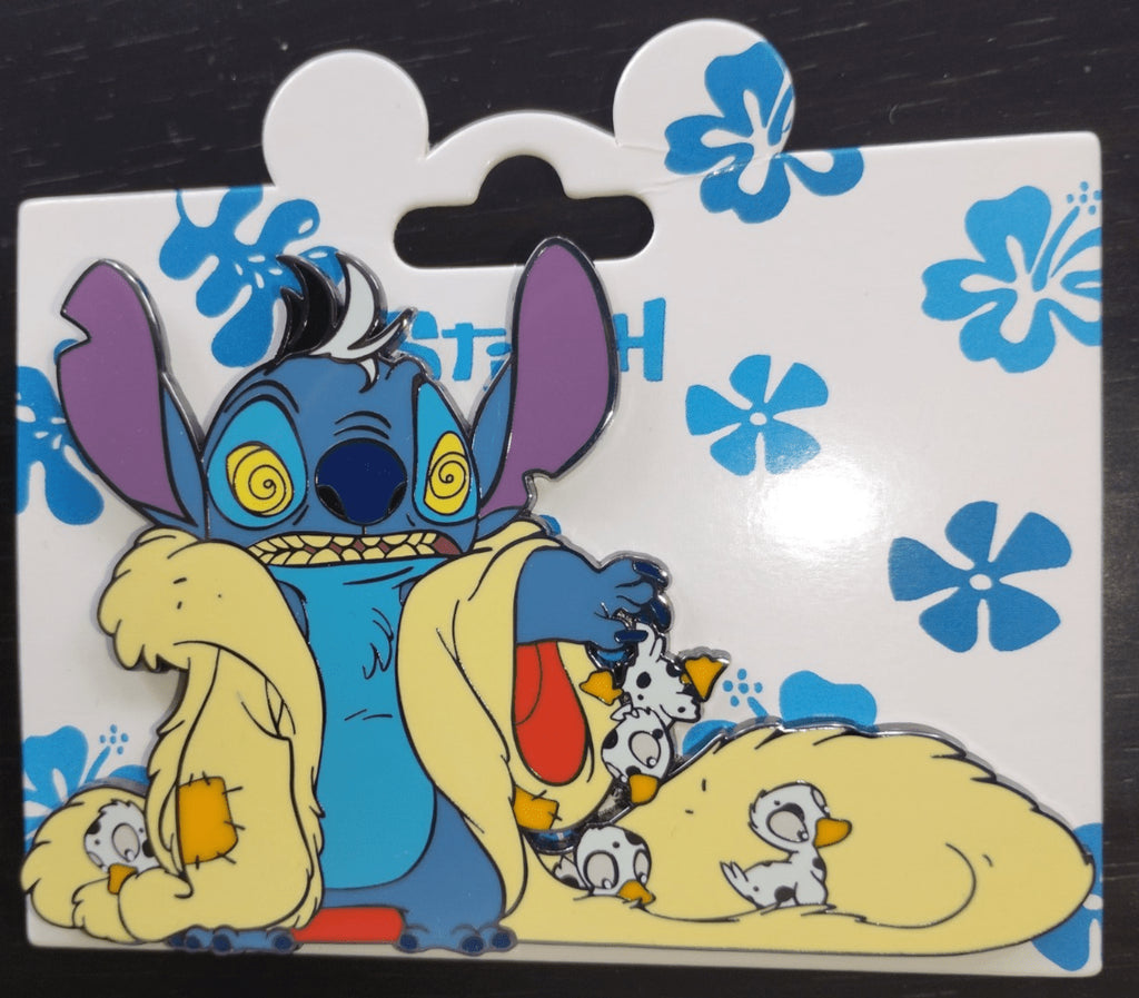 Stitch as Cruella de Vil Duck Dalmatians Disney L Paris DLP March 2025 Jumbo Pin