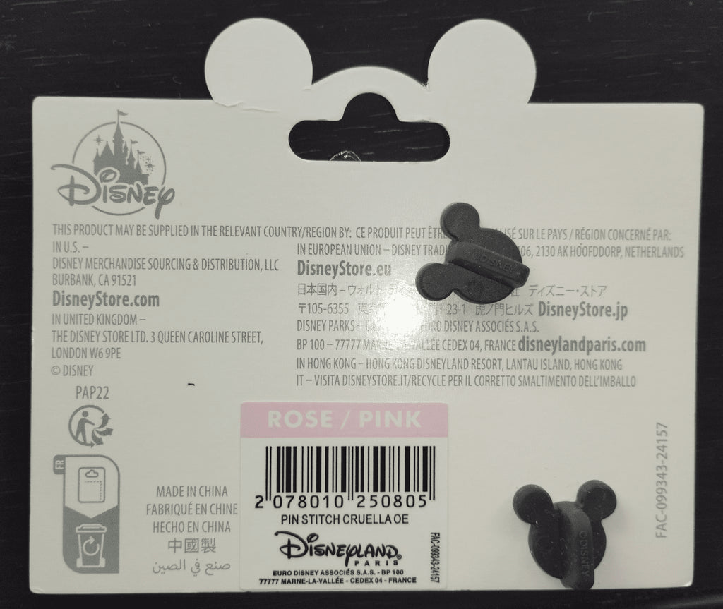 Stitch as Cruella de Vil Duck Dalmatians Disney L Paris DLP March 2025 Jumbo Pin