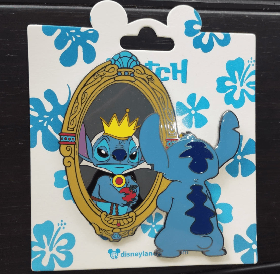 Stitch as Evil Queen looking in mirror Disney L Paris DLP March 2025 Jumbo Pin