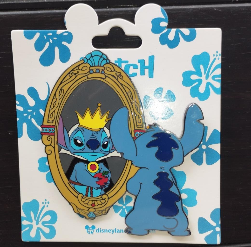 Stitch as Evil Queen looking in mirror Disney L Paris DLP March 2025 Jumbo Pin